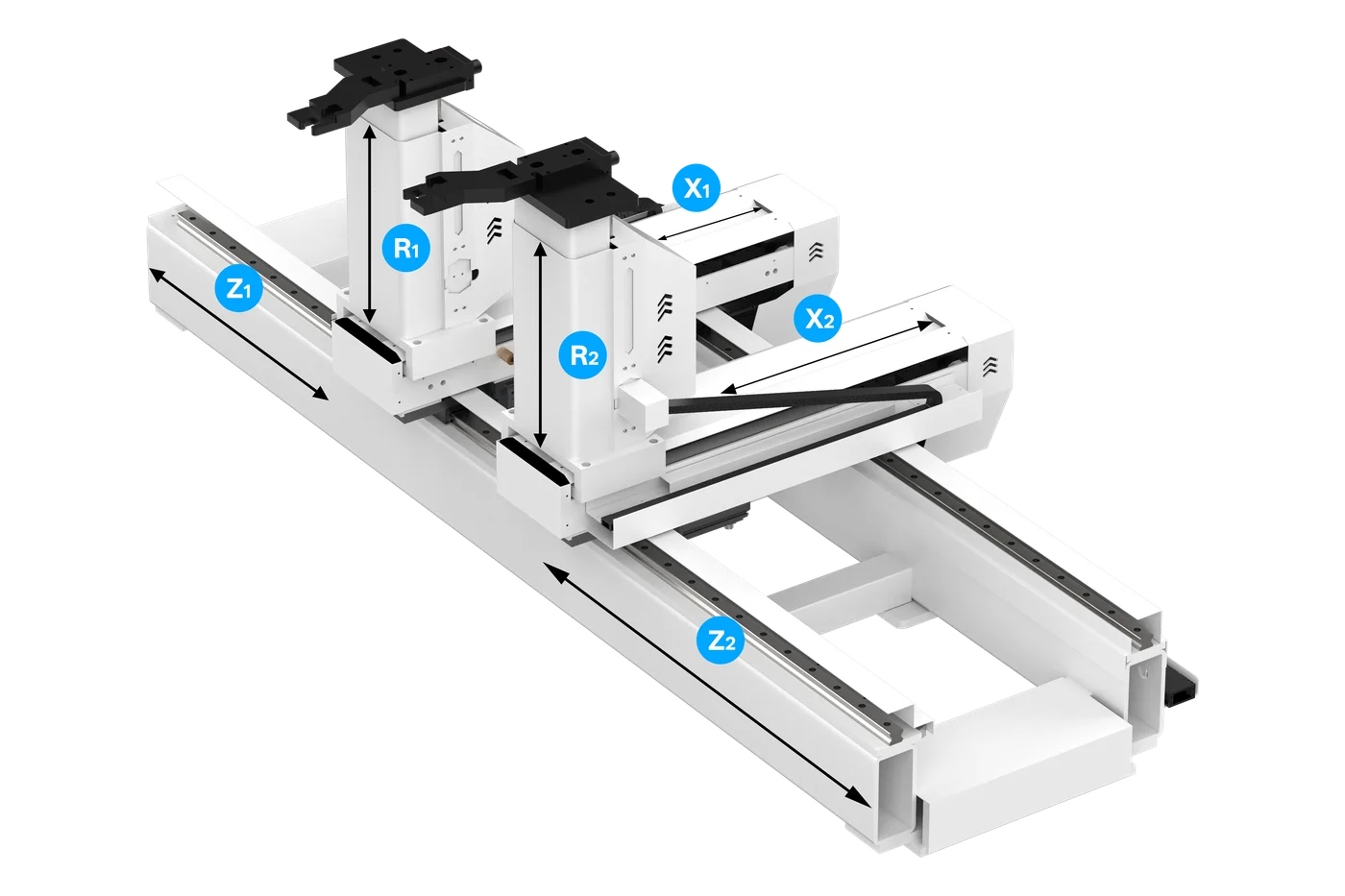 Optional six-axis backgauge configuration illustration